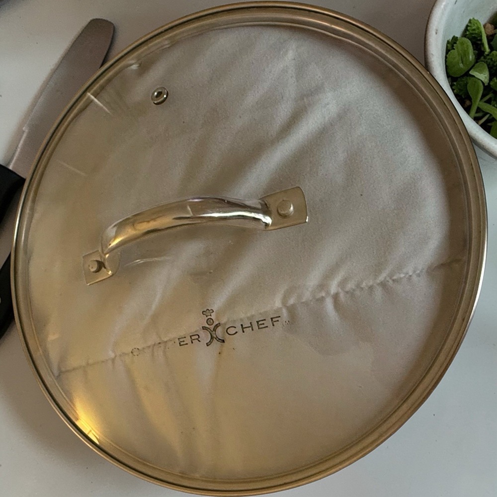 10" Glass Lid Replacement – Top Chef Frying Pan Cover w/ Vent & Handle - Picture 2 of 3